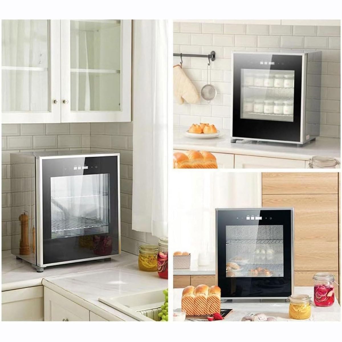 Elektrycznie ogrzewana szafka do pieczenia chleba, 40 l, komercyjna szafka do fermentacji ciasta z regulacją temperatury, 260 W, maszyna do fermentacji ciasta kuchennego, jogurtu, wina ryżowego, natto