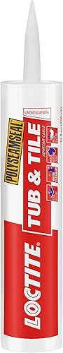 Loctite Polyseamseal - Sellador para bañera y azulejos de almendra, cartucho de 10 onzas líquidas (2154752)