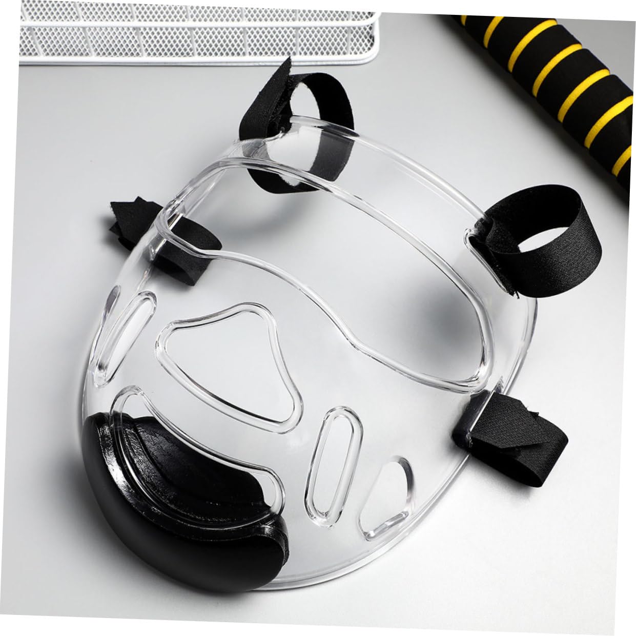 Yardwe Maschera Protettiva da Taekwondo 2 Pezzi in Plastica Temperata Leggera e Affidabile per Allenamento di Karate e Protezione Viso