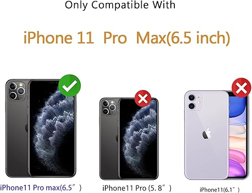 Miniatura 4 de ankofave Funda compatible con iPhone 11 Pro Max para mujeres y niñas, con purpurina de lujo, lindo chapado flexible, a prueba de golpes, funda