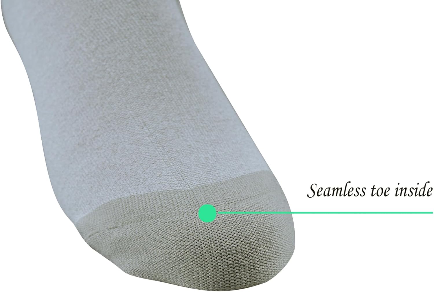 Yomandamor Men's 5 Pairs Wide Stretched Top Crew Dress Socks - Image 2