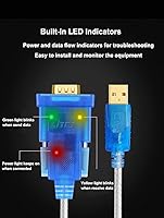 Vista 7 de DTech Cable adaptador USB a serie FTDI DB9 RS232 puerto macho FT232RL chipset compatible con Windows 11 10 8 7 y Mac Linux (6 pies)