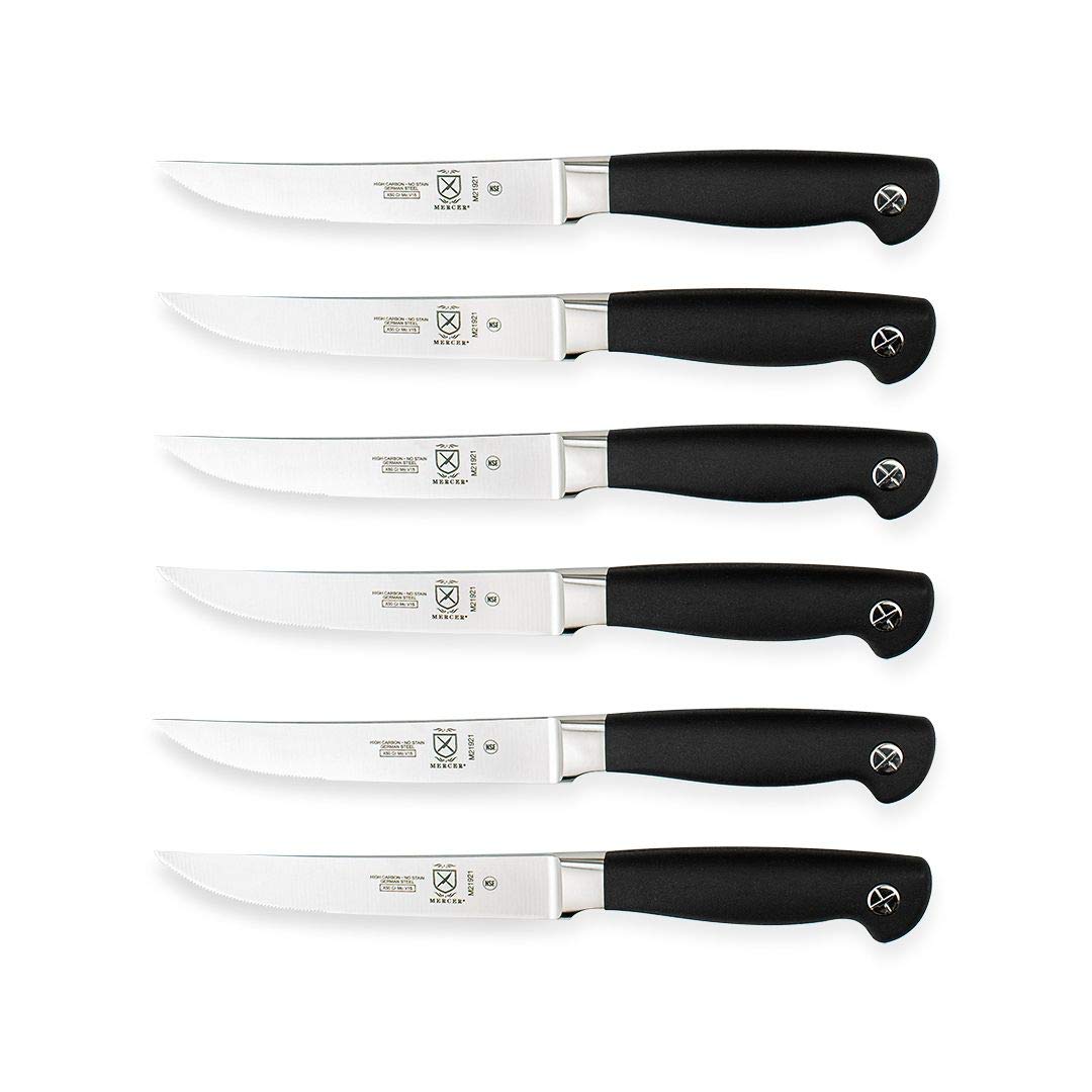 Mercer CulinaryGenesis Steak Knife Set | Serrated,High Carbon,5-Inch