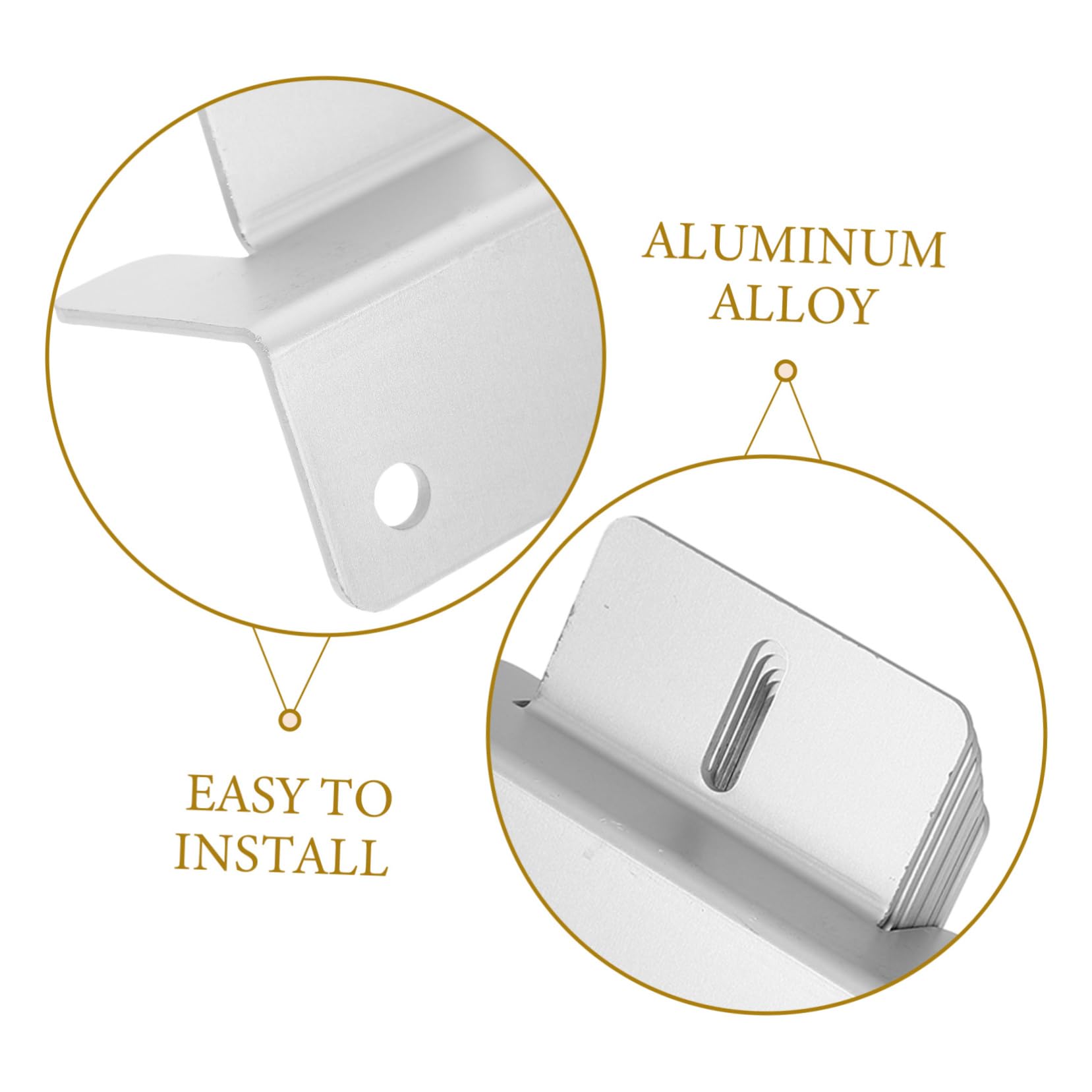Staffe Z per Pannello Solare 8 Pezzi in Lega di Alluminio | Argento, per Rv e Motorhome, Installazione Sicura e Resistente alle Intemperie