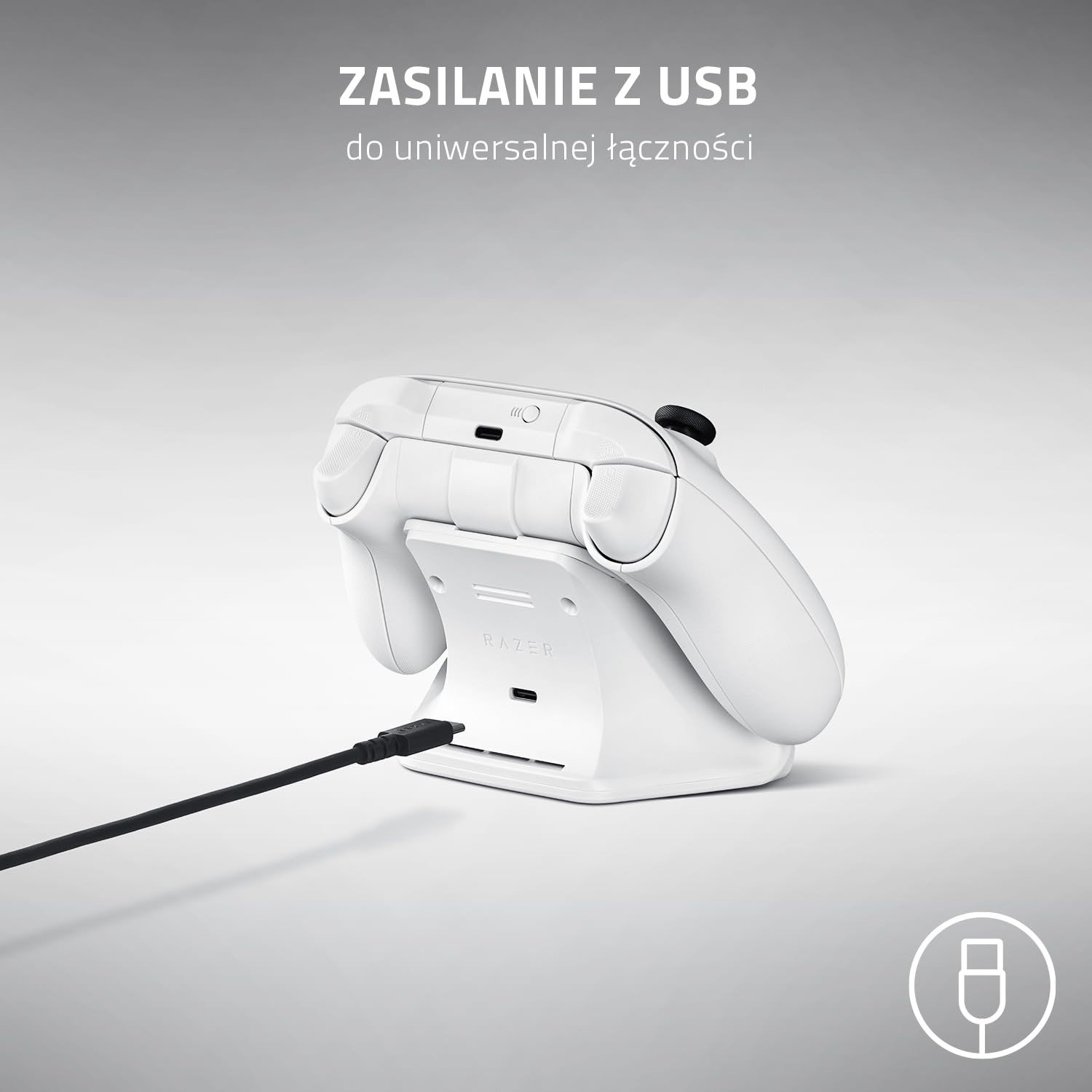 Razer Uniwersalny Stojak Do Szybkiego Ładowania - Ładowarka Kontrolerów Xbox (Magnetyczny System Kontaktowy, Nawigacja Jedną Ręką)