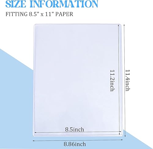 Miniatura 2 de 25 protectores rígidos de impresión rígidos de 8.5 x 11 pulgadas, protectores de hojas transparentes rígidas para hojas protectoras de papel de