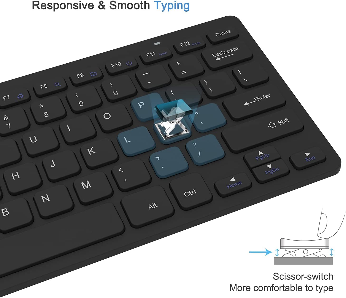 Scissor-switch keyboard keys
