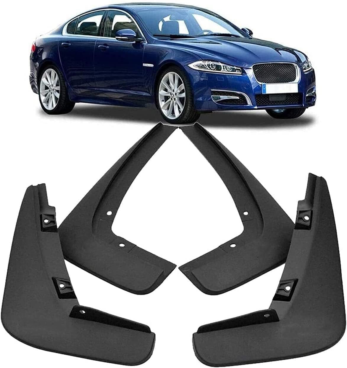 WeiYH No Drill Mud Flaps for Car Front Rear Wheel for Jaguar XF 2009-2015 2010 2011 2012 2013 2014
