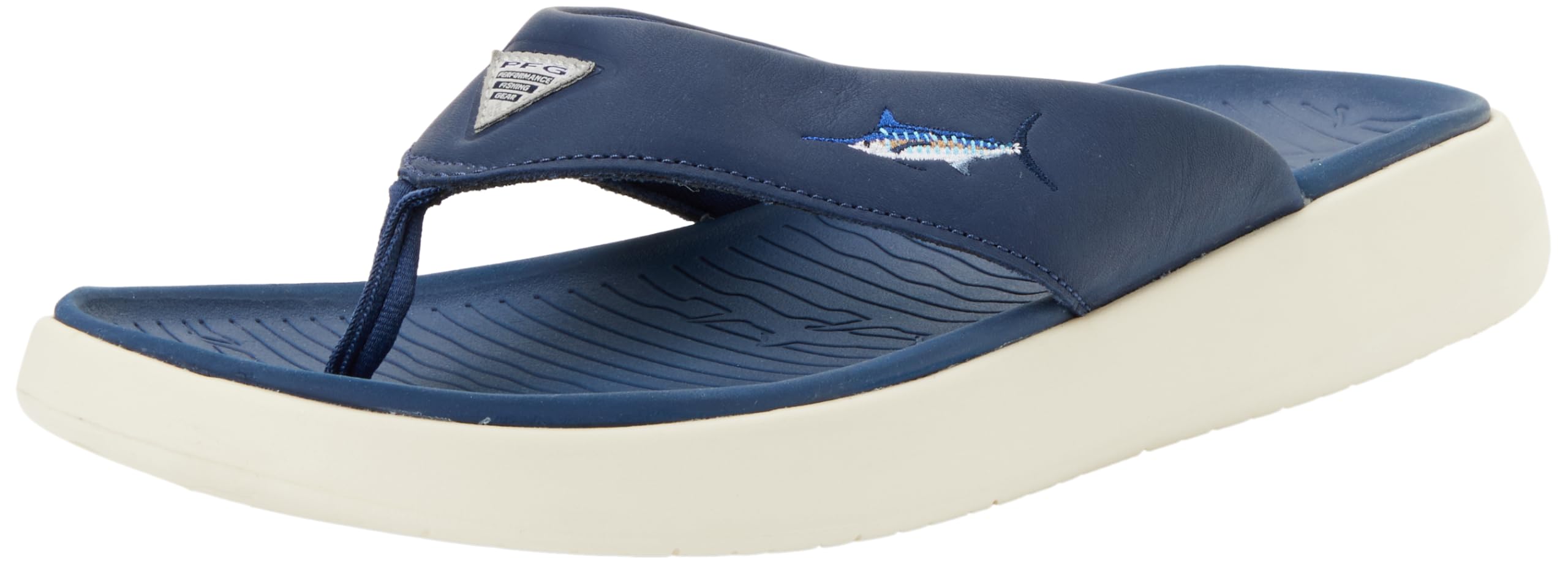 Columbia Men's PFG Boatside Fish Flip Sport Sandal, Carbon/Chalk, 14 UK