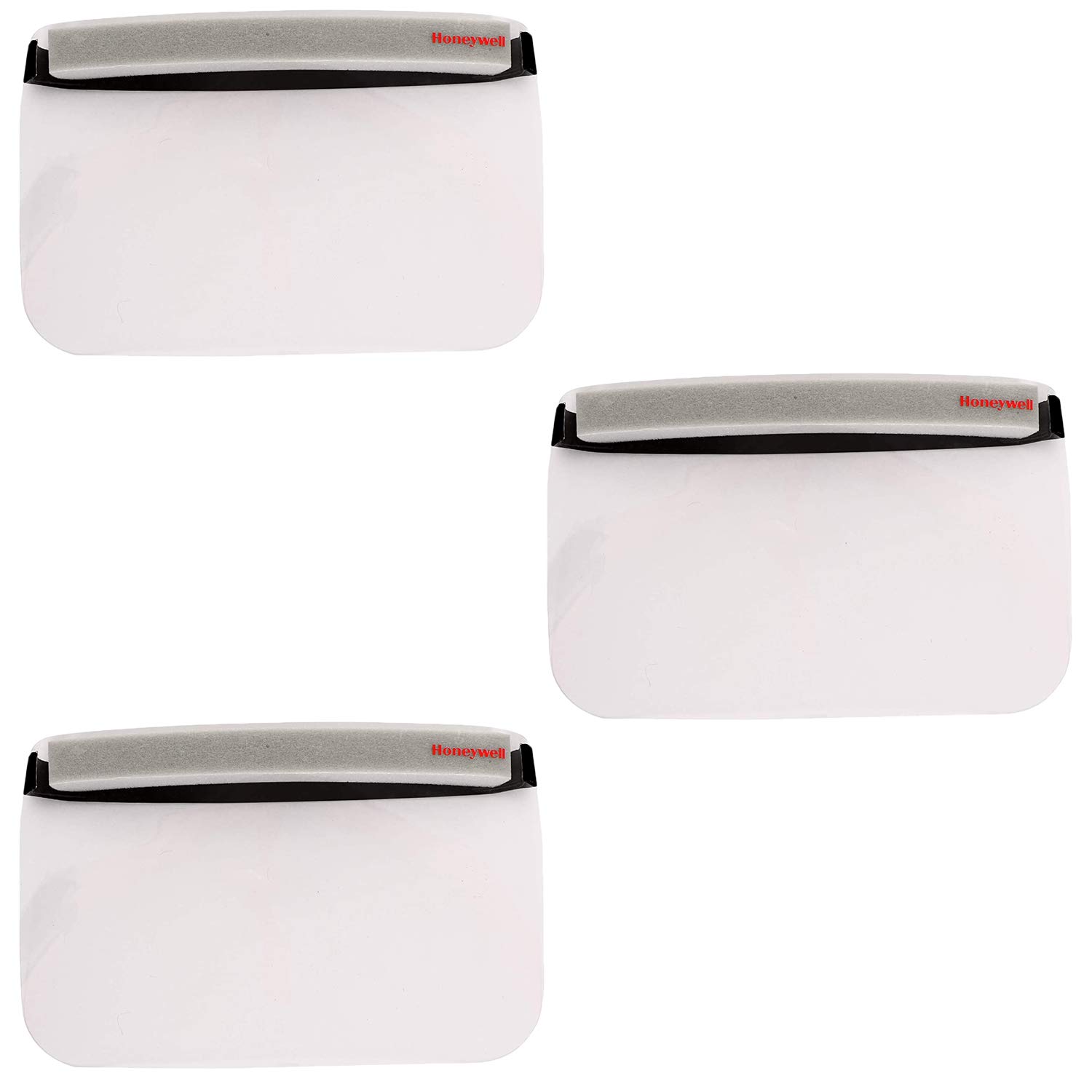 Honeywell HFS-MED100 Disposable 300 Microns Polycarbonate Face shield, Pack of 3 (Complies with EN:166 & ANSI:7.3.2 - Droplet & Splash Test and CLI Optical Transmittance Test) (B08FSWSX92) Amazon Price History, Amazon Price Tracker