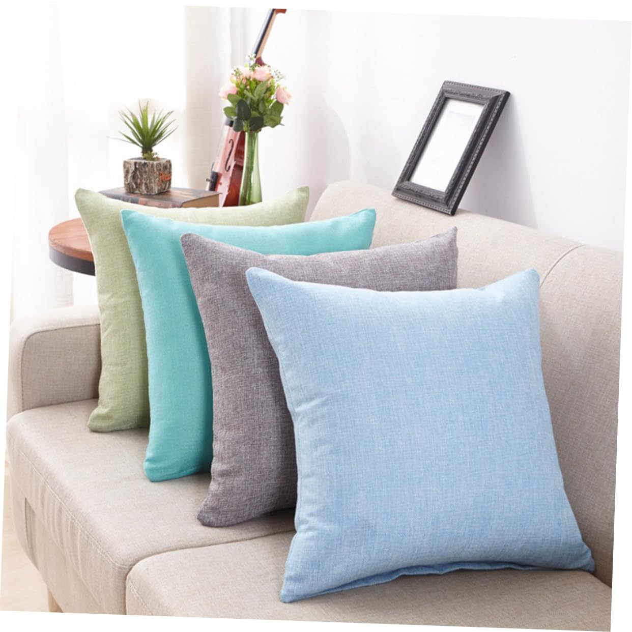 Cabilock 3piezas Funda De Cojín Decorativa para Sala De Estar Diseño Natural y Transpirable para Sofás y Decoración del Hogar