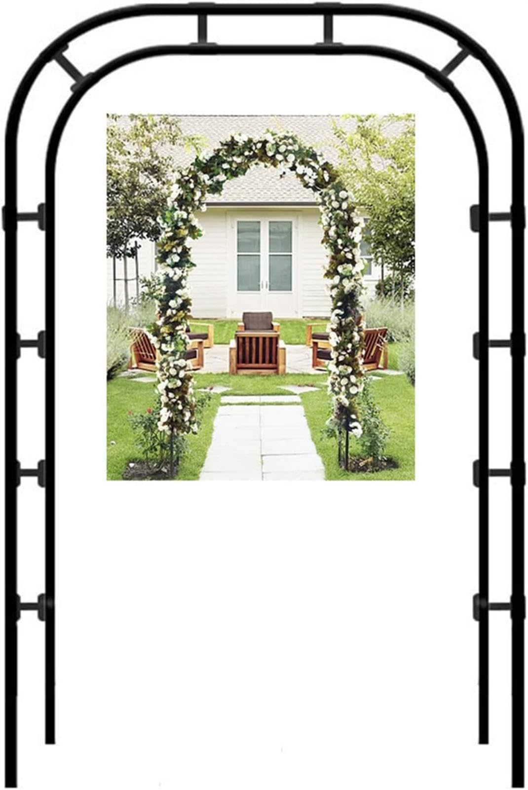 Garden Arch Arbor Metal Frame Archway Wide 120CM 140CM 160CM 180CM 200CM 240CM 280CM