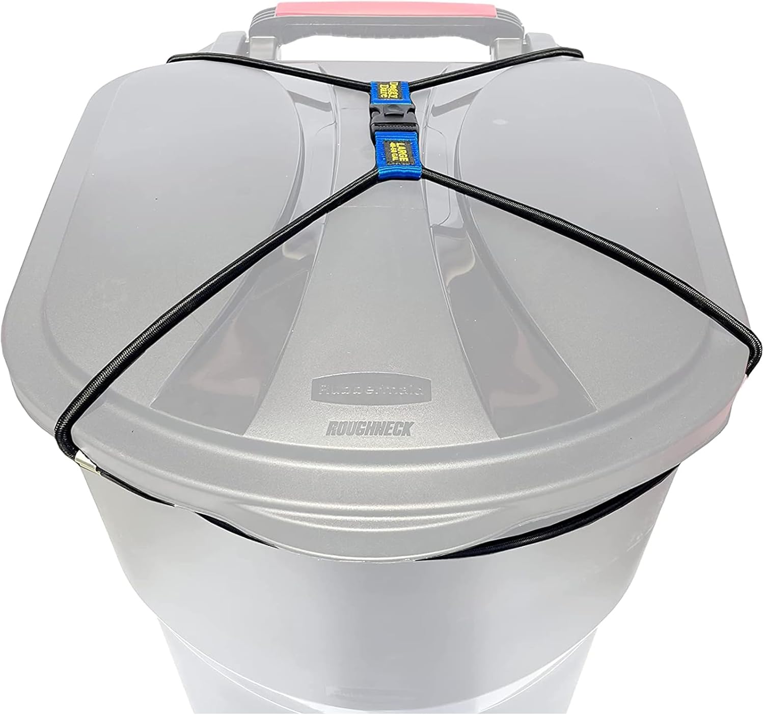 Foxmox Trash Can Lock,Garbage Lid Lock for 3050 Gallon Outdoor Garbage Cans,Bungee