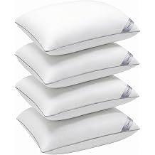 Standard Size Bed Pillows for Sleeping Set of 4,4 Pack Great Support Luxury Hotel Pillows for Side,Stomach and Back Sleepers4 Pack