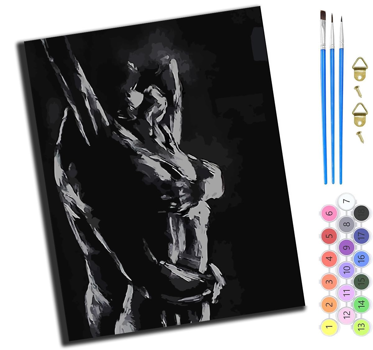 XIAOYOUQIAN Nude Couple,Paint By Numbers Kit for Adults Beginner DIY Oil Painting Gift 16X20 Inch,-Frameless