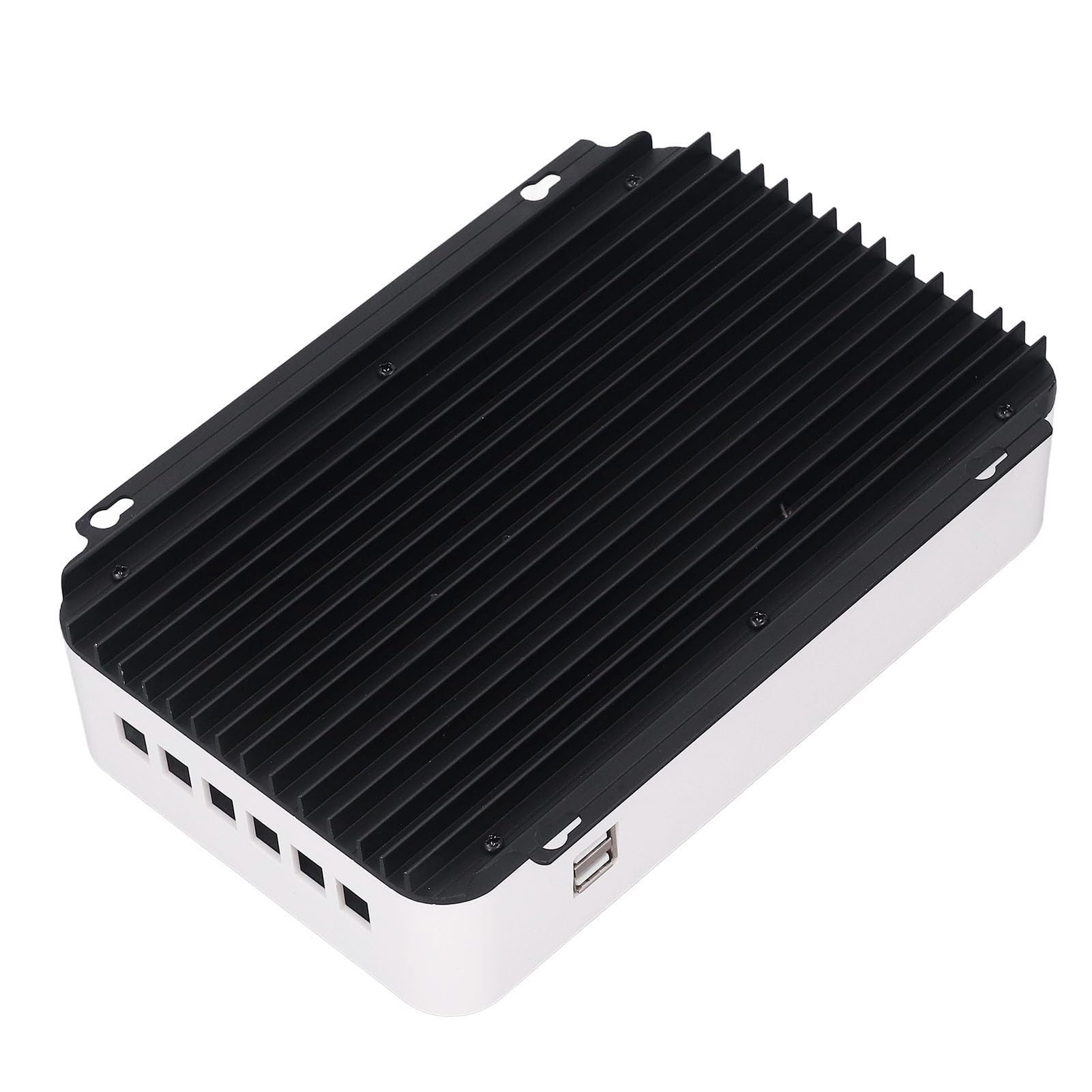 FTVOGUE Controlador de Carga Solar MPPT, Regulador de Panel Solar de Aleación de Aluminio ABS 60 A, Carga de 4 Etapas, Detección Automática de 12 V 24 V 36 48 , para Usuarios de Sistemas Solares (80A)