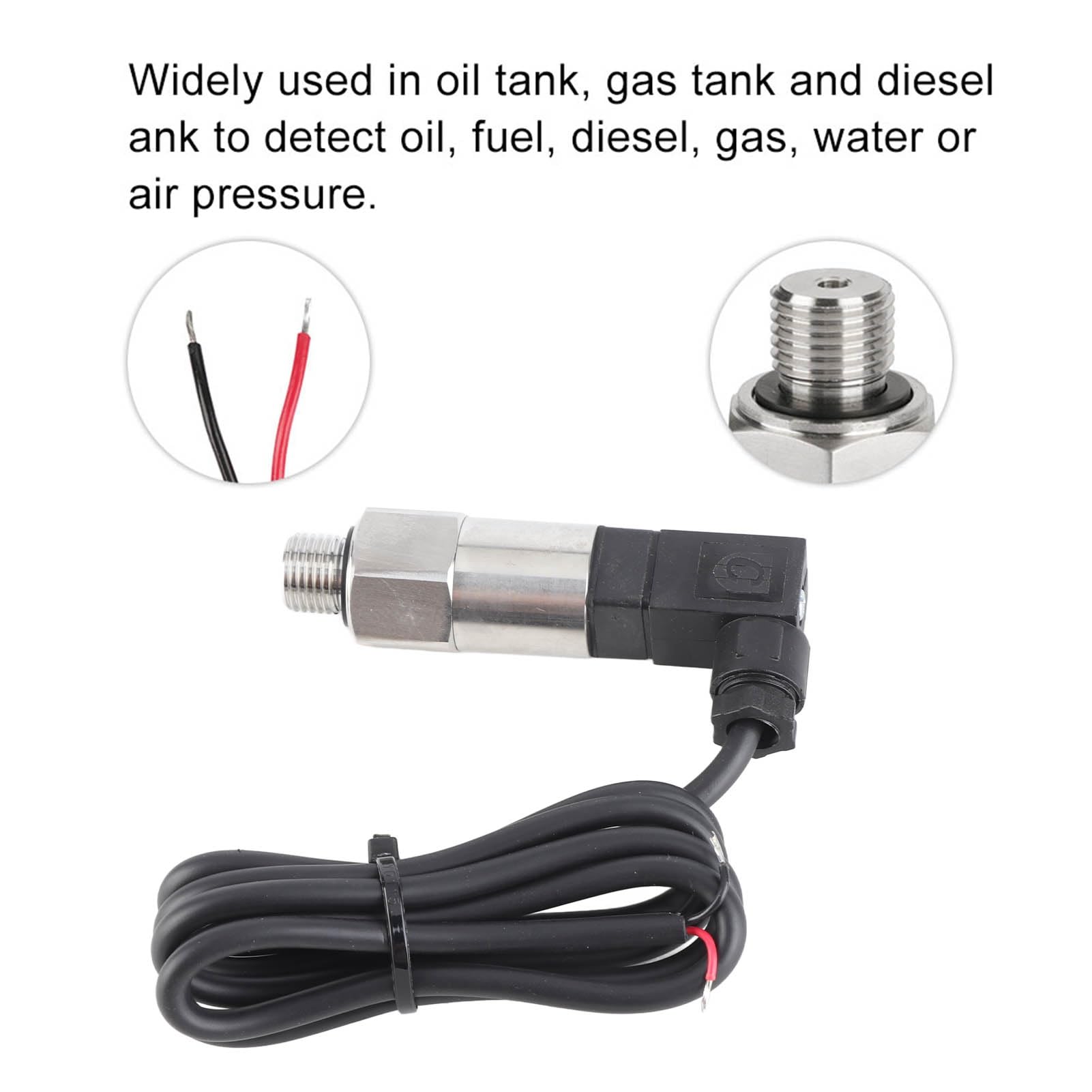 Dioche Przetwornik Ciśnienia 100 Psi 4-20 MA Silikonowy Przetwornik Ciśnienia G1/4" - Precyzyjny Czujnik Oleju, Gazu, Wody i Powietrza - 5 Zakresów - Kompaktowy i (0-1MPA)