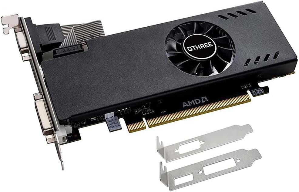QTHREE Radeon RX 550 - Scheda grafica a basso profilo, 4 GB GDDR5 128 bit, DisplayPort HDMI DVI-D, PCI Express x8, scheda grafica per PC, DirectX 12, computer GPU QTHREE Radeon RX 550 - Scheda grafica a basso profilo, 4 GB GDDR5 128 bit, DisplayPort HDMI DVI-D, PCI Express x8, scheda grafica per PC, DirectX 12, computer GPU