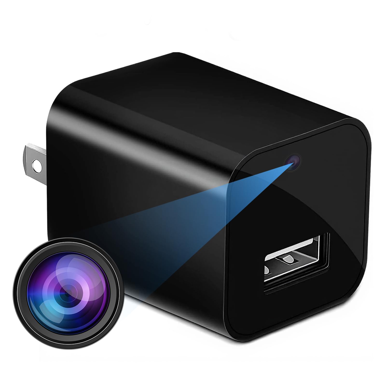 Hidden Camera 1080P WiFi USB Charger Camera Spy Cam - Nanny Cam with Night Vision Motion Detection Wireless