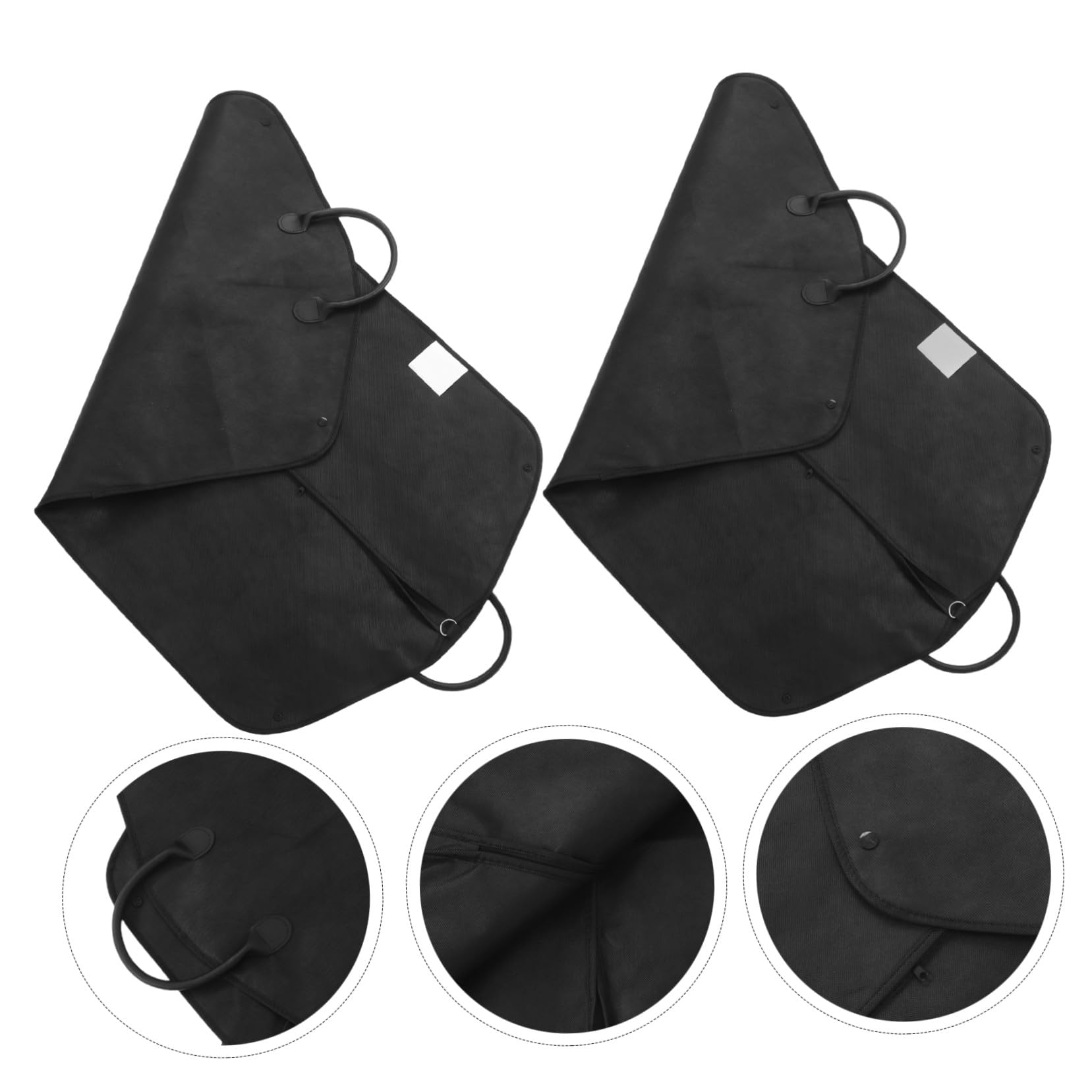 Funda de Traje de Vestir 2 Piezas de Tela No Tejida Negra | Cremallera Resistente y Asa Integrada, para Ropa y Abrigos, Uso en Oficina y Viajes de Trabajo