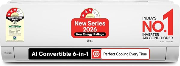 LG 1.5 Ton 3 Star, Smart Inverter Split AC (100% Copper Condenser, AI Convertible 6-in-1, Faster Cooling & Energy Saving, Diet Mode+, HD ...