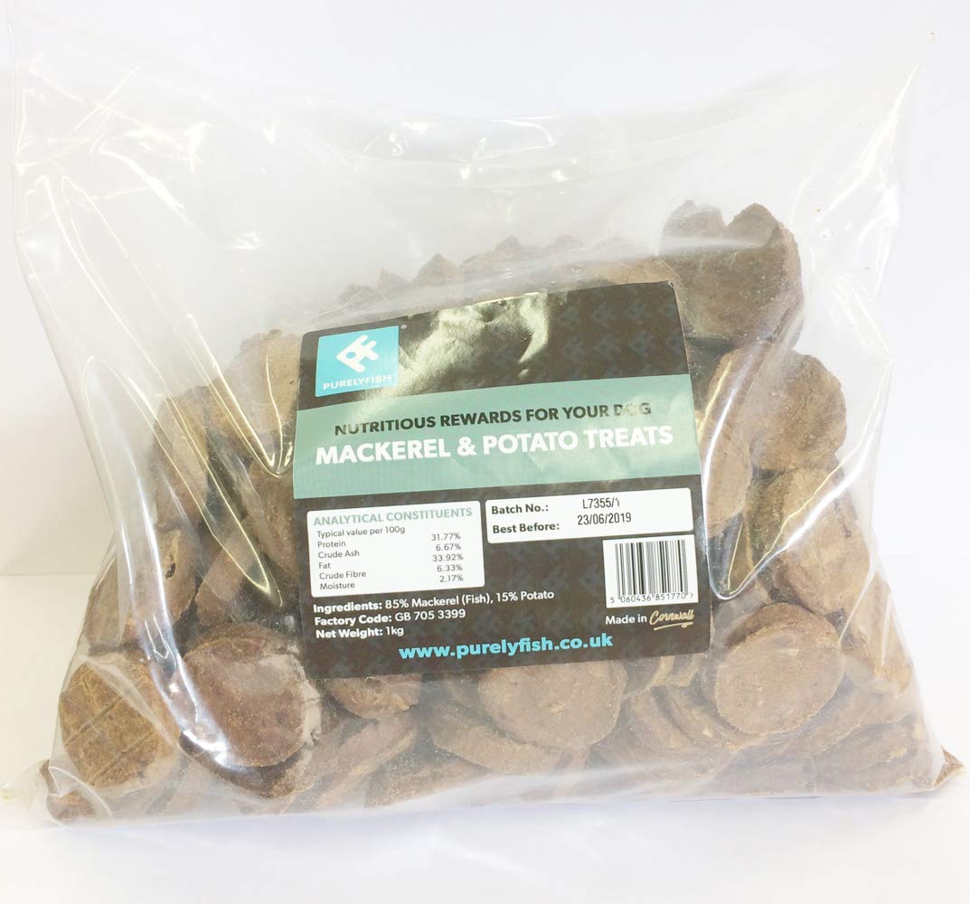 Purely FishMackerel & Potato Dog Treats 900g Bag