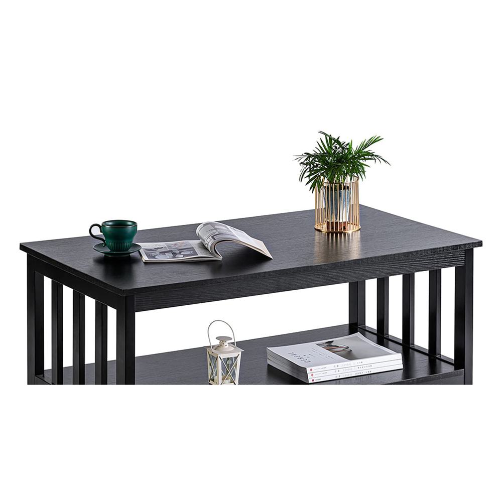 Amazon.com: ChooChoo Mission Coffee Table, Black Wood Living Room