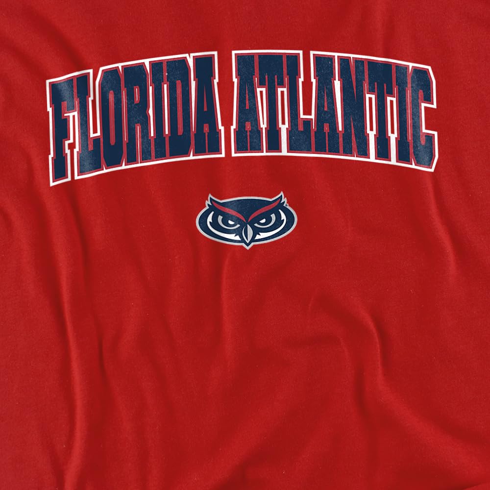LOGOVISION Florida Atlantic University Arch Logo Secondary Kids T Shirt (3) for Toddler Boys and Girls, Red