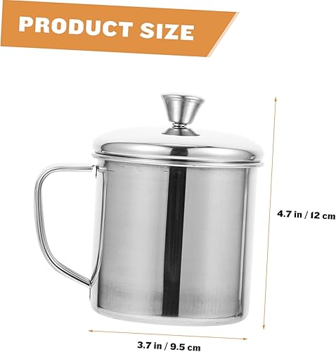 Miniatura 5 de HOMSFOU Taza de agua de acero inoxidable Taza de café inastillable Taza de camping Taza de cerveza Taza de medición Jarra de viaje Taza de leche de