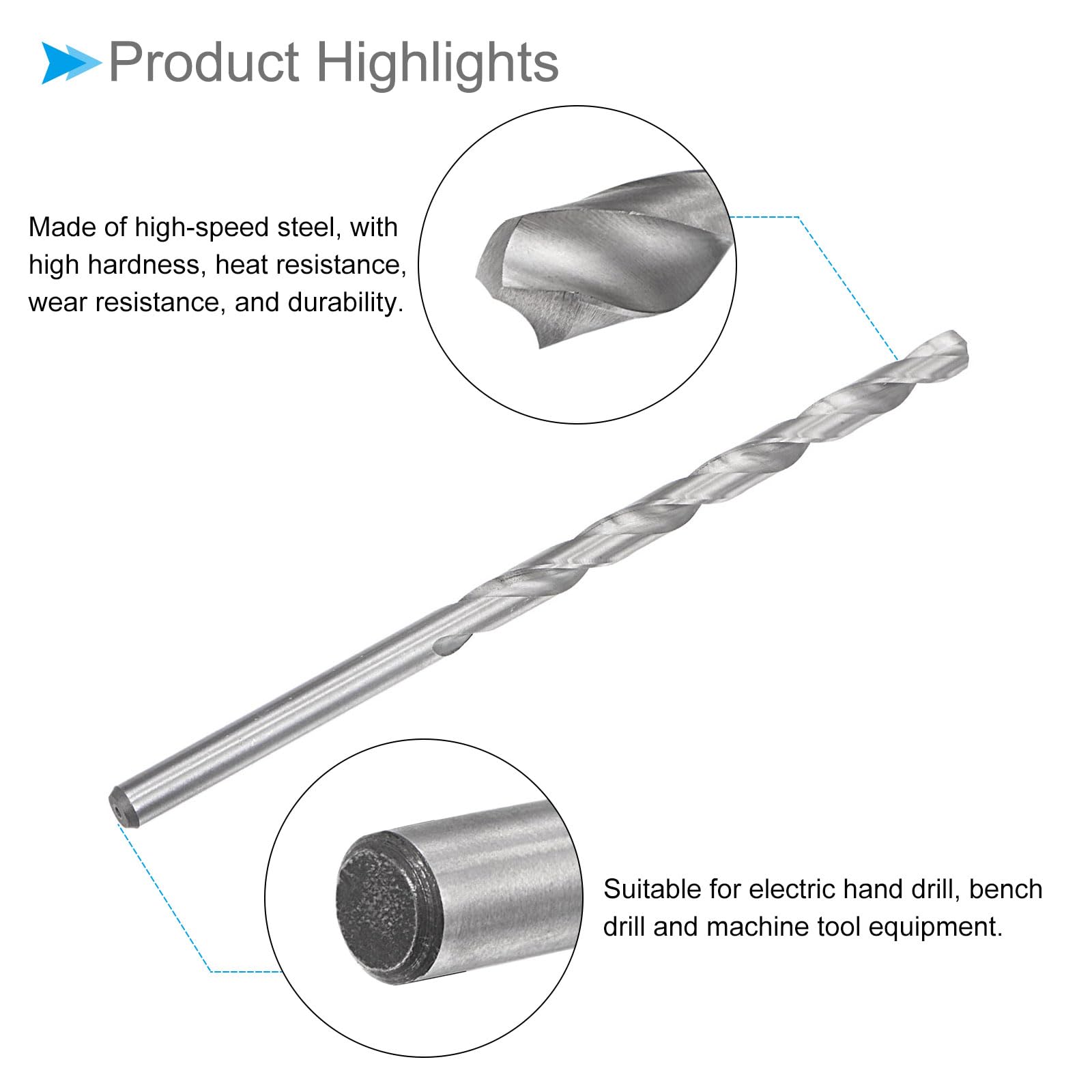 Punta Per Trapano Extra Lunga 13mm X 250mm - Acciaio HSS Per Metalli Non Ferrosi - Foto 2
