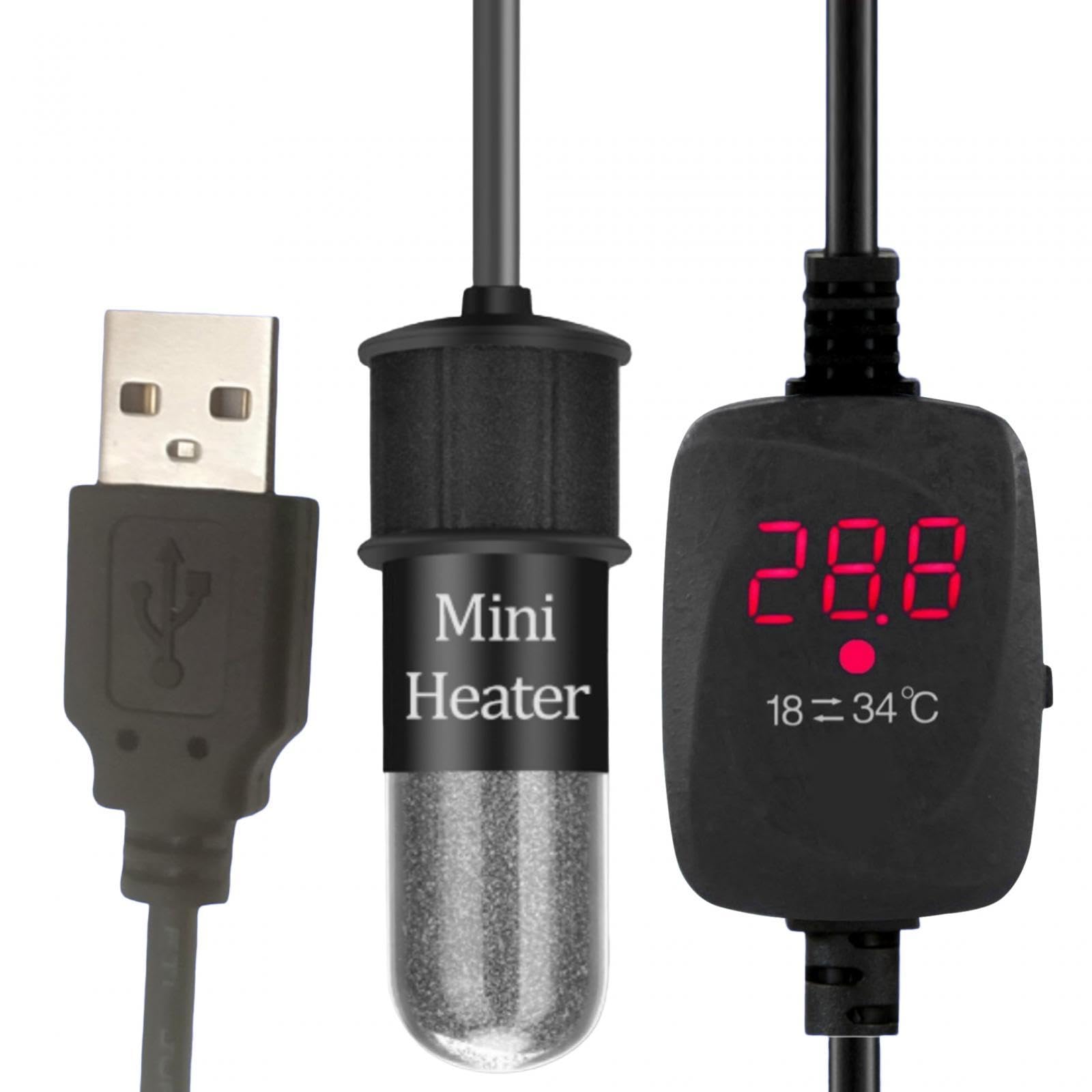 Colcolo Aquarium-Heizung, intelligenter Thermostat, 10 W, Mini-Heizstab für Aquarien, Kampffischtanks, Reptilien-Terrarium, Celsius, mit Stromausfall