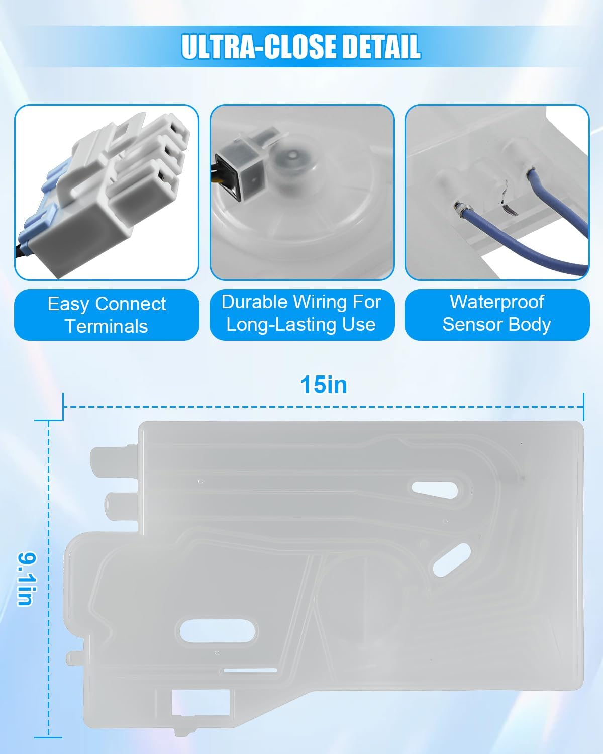 Upgraded DD82-01373A DD82-01111A Dishwasher Case Brake and Overflow Sensor Replacement Fit for Samsung DW80J3020US DW80K5050UG DW80K5050US DW80R5061US Dishwashers, Replace DD82-01111B, 15 x 9 x 1.4"