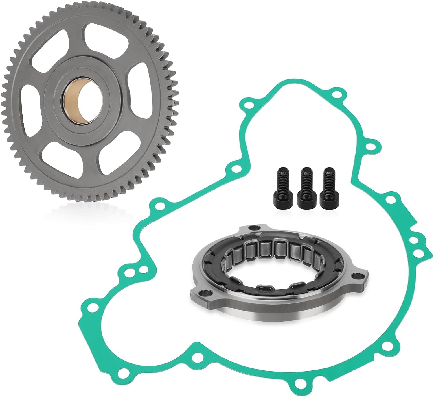 M MATI Starter One Way Clutch Idler Gear Gasket Kit for Polaris RZR 900 XP 2011-2012 RZR 900 XP 4 2012 6230467 1204184
