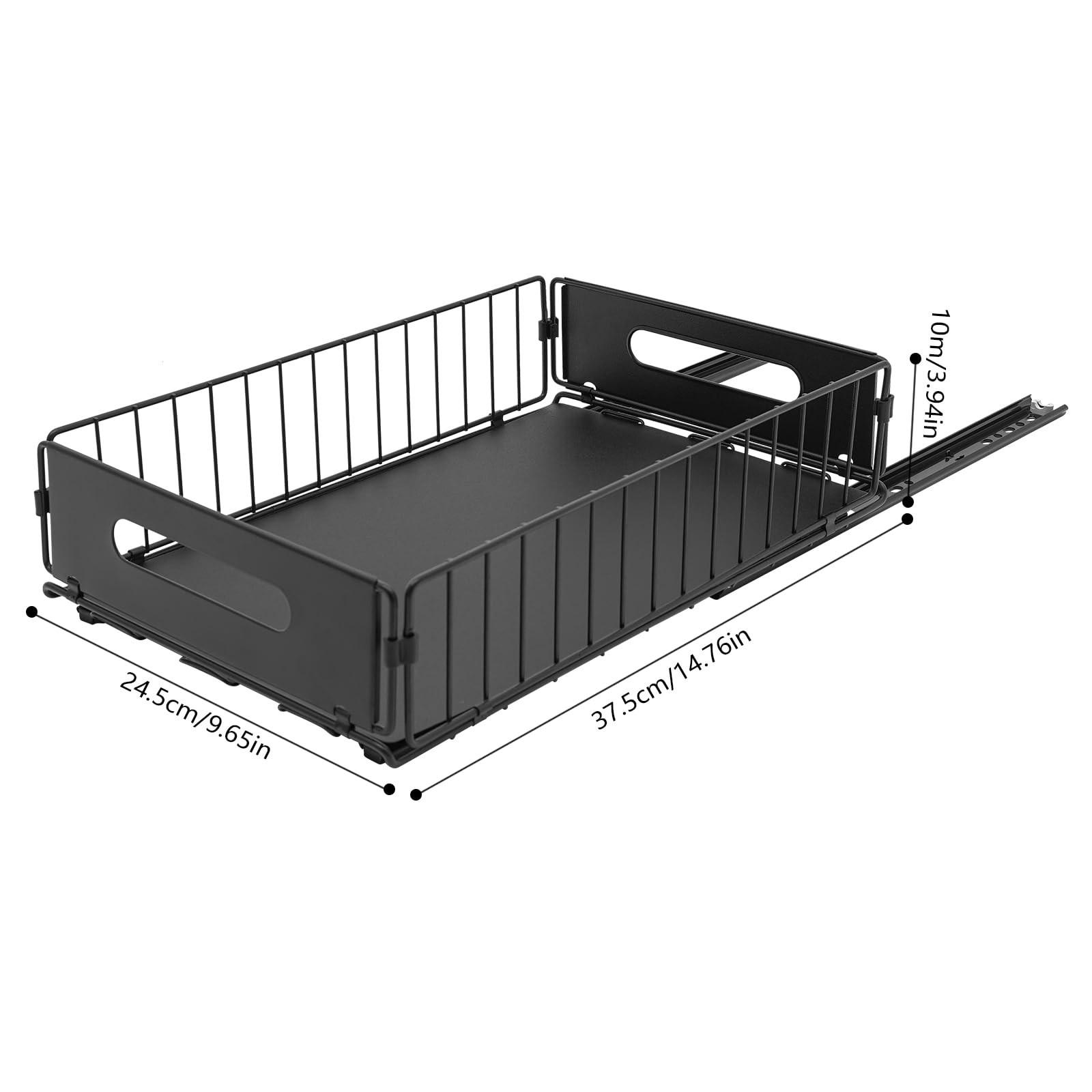 Confezione da 2 organizzatori estraibili, organizer per armadi per cucina e bagno, con 5 kg di capacità elevata, facile installazione per gli amanti della casa e dell'ordine