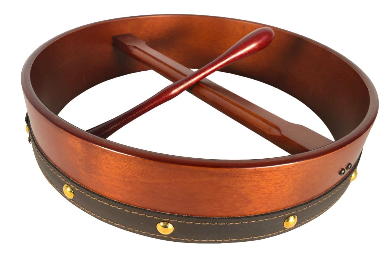 Comercio Justo Tradicional 12'' Irlandés Celta Bodhran Con Batidor & DVD - Hecho a Mano En Irlanda