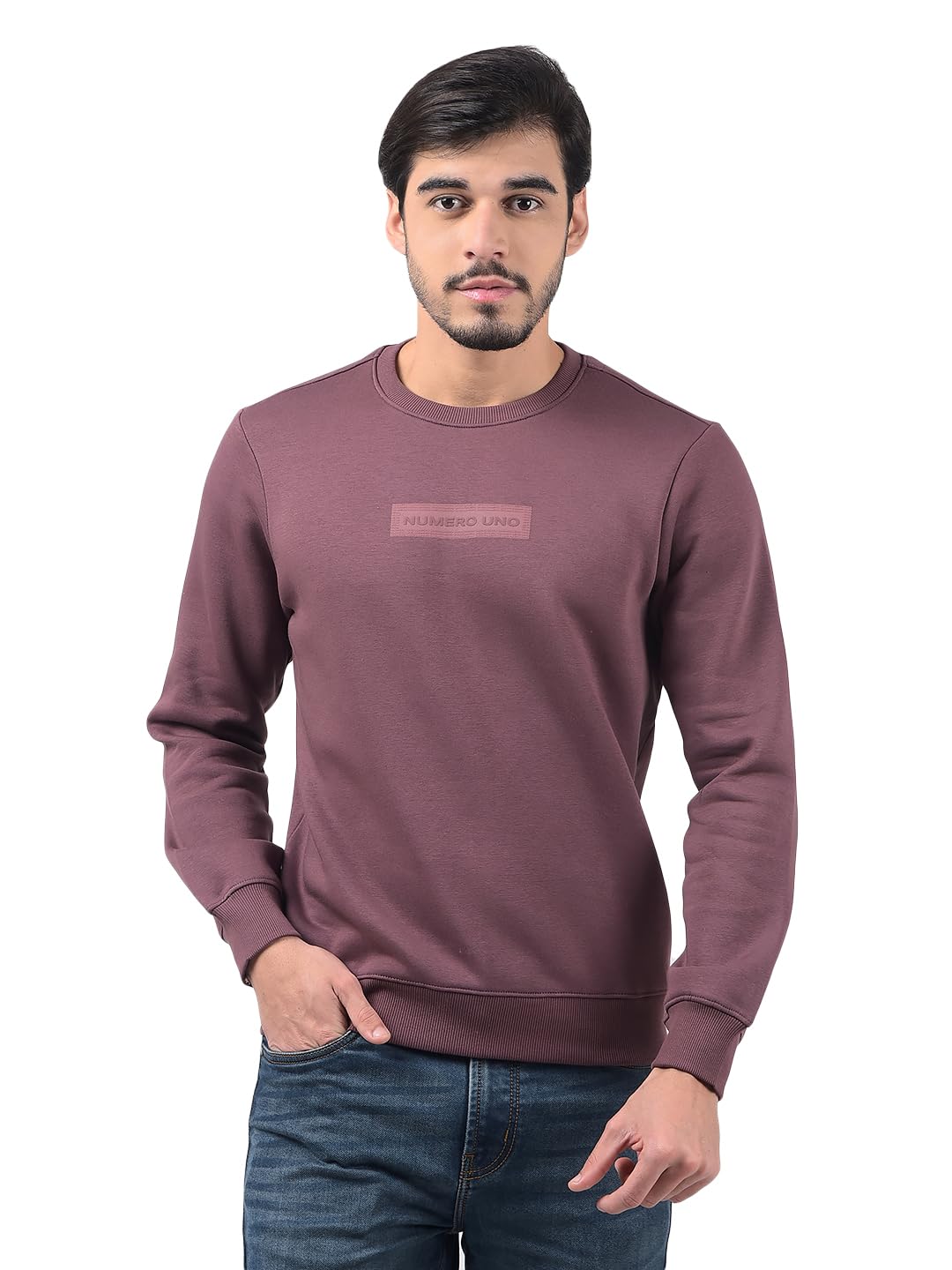 numero uno Men's Solid Regular Fit Sweatshirt-picture-11