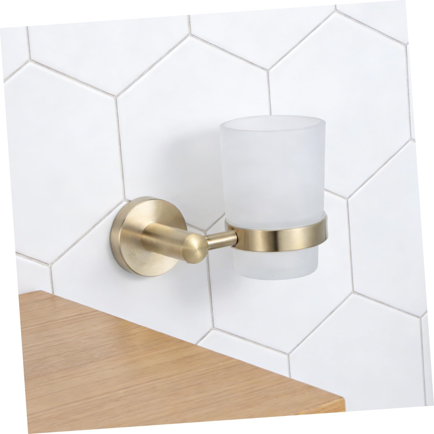 Portacepillos de Dientes Montado en Pared, Acero Inoxidable Vaso