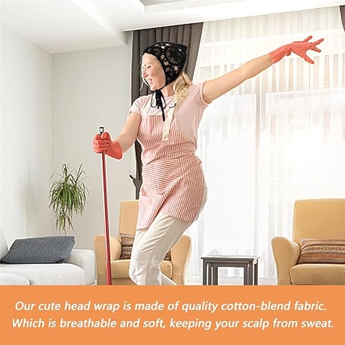 Miniatura 4 de CALIDAKA 3 pañuelos florales de ganchillo para el cabello, bufandas de punto para el cabello, diademas florales para el cabello, pañuelo triangular