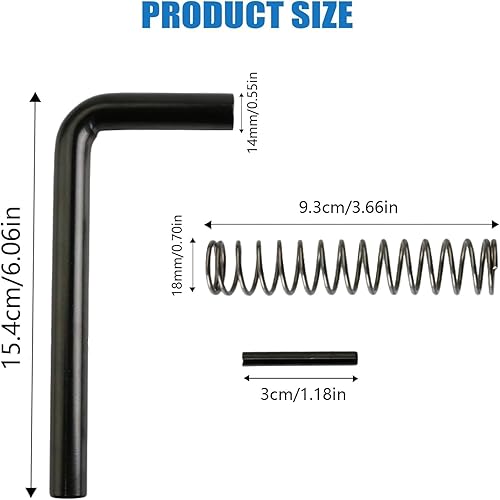 Miniatura 7 de Paquete de 2 paquetes de pestillo de resorte para puerta de remolque 819T para remolques utilitarios de mano