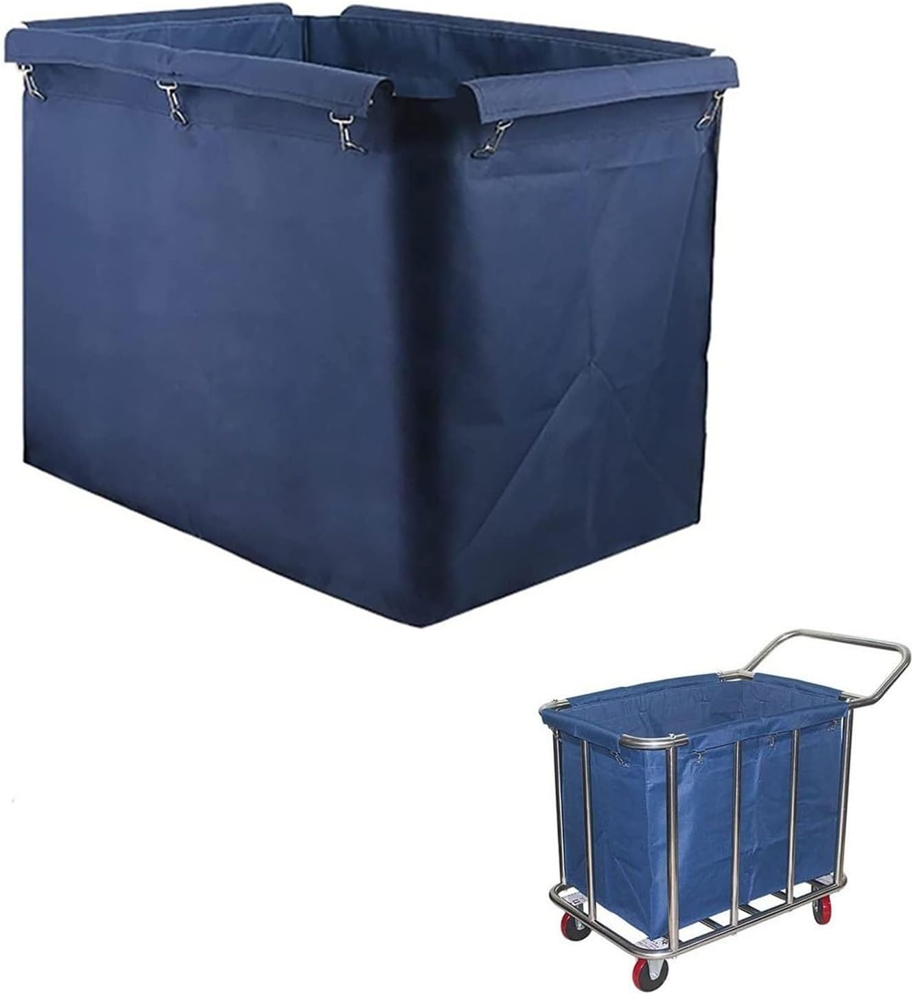 Commercial Laundry Cart Replacement Liner Bags, Removable Waterproof Storage Bags, Large Capacity Oxford Cloth for Rolling Laundry Basket(Trolley not Included)
