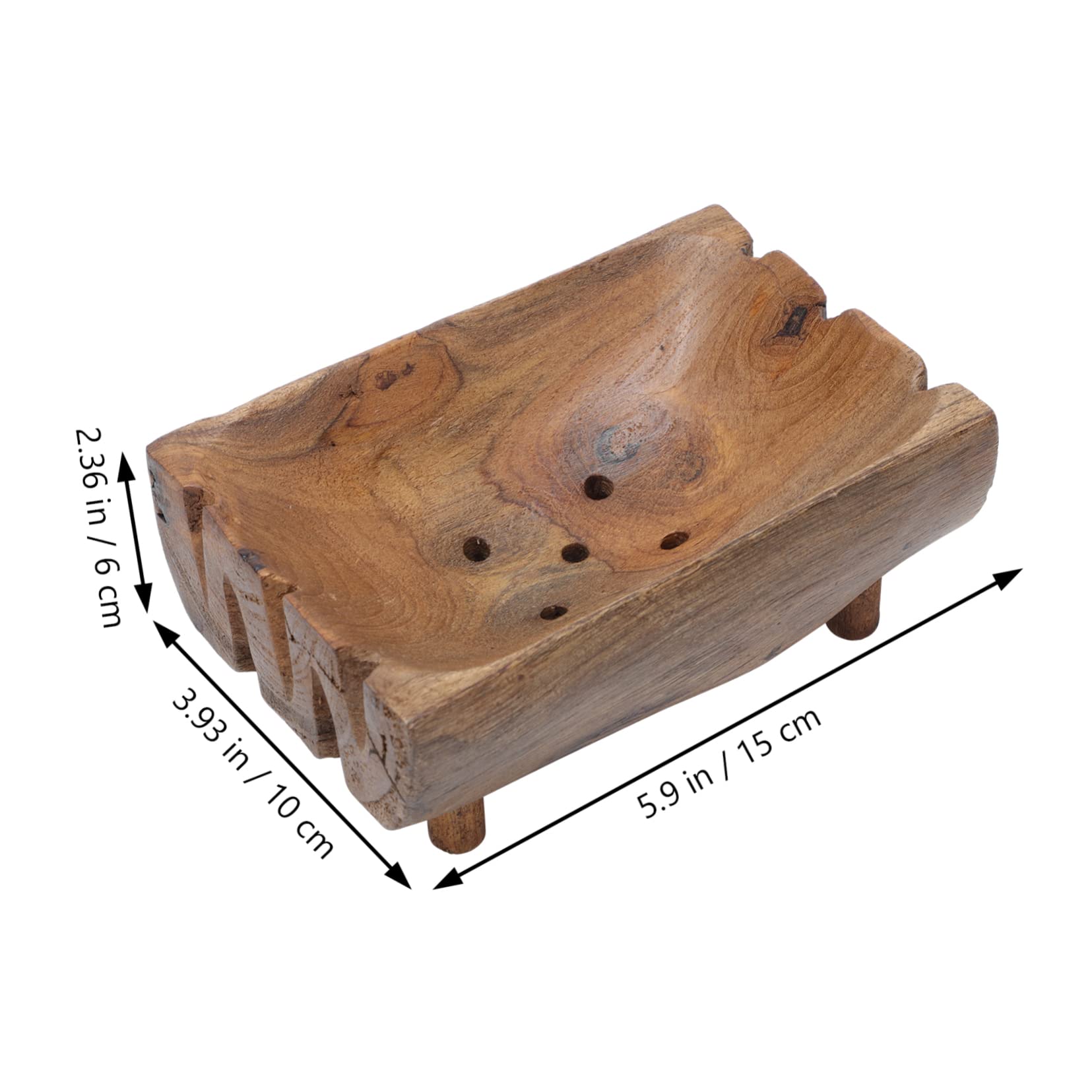 Jabonera de Madera para Baño, Contenedor de Almacenamiento con Drenaje, y Agradable, Previene Humedad y Malos Olores