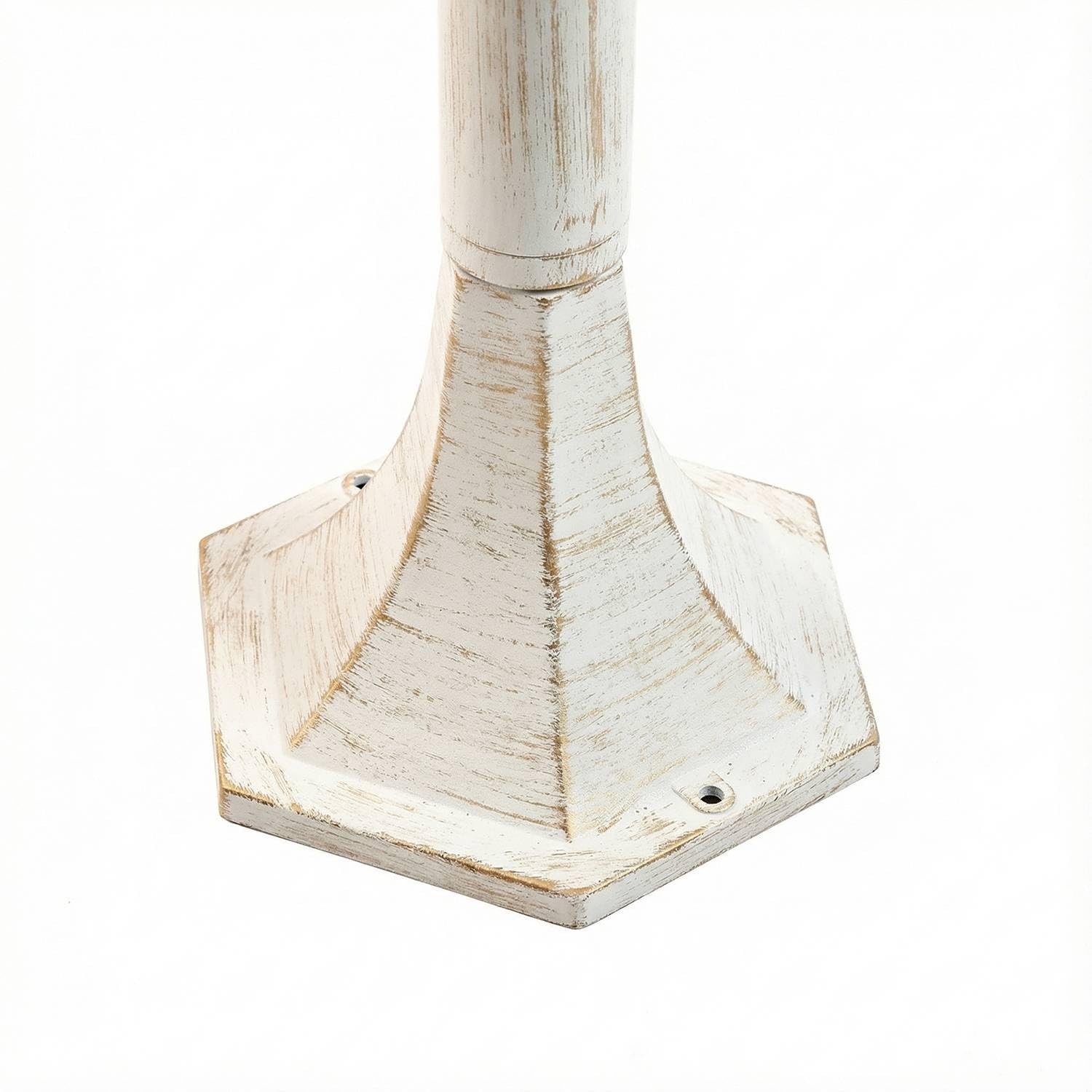 Lampa Ścieżkowa Ogrodowa BRISTOL Biały Metalowy Szklany Klosz 113 cm E27 IP44 Odporna na warunki atmosferyczne Zewnętrzna Lampa Podłogowa Latarnia Uliczna