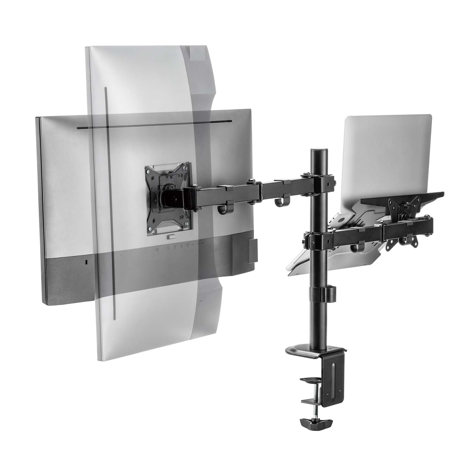 Soporte 2en1 Monitor y Ordenador portátil Soporte Monitor y Notebook Laptop VESA 75x75/100x100