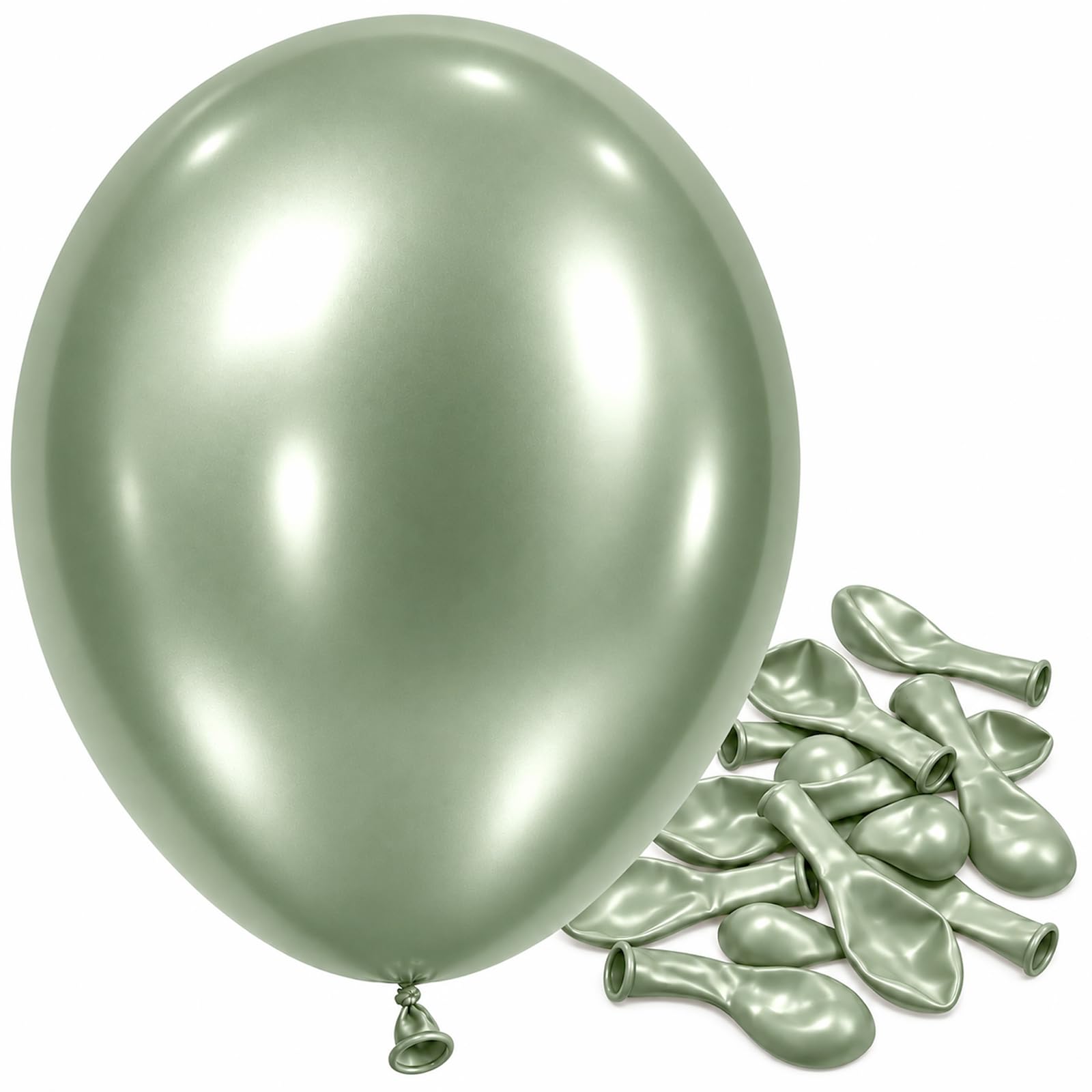 Jobkoo Green Balloons 5 Inch, Mini Small Emerald Forest Green Balloon