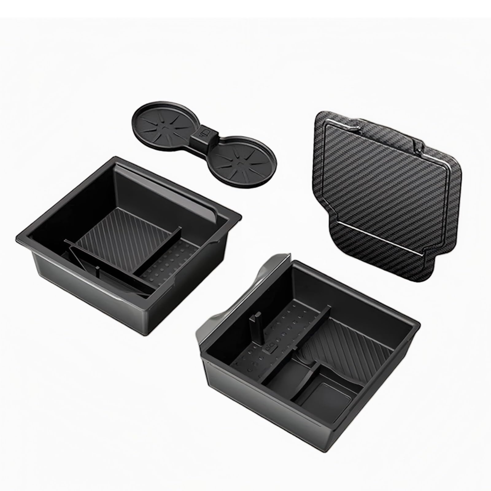 SHENHUO Car Armrest Box For Tesla For Model Y Juniper Launch 2026 2025 For 3 Highland 2024-2026 Console Armrest Storage Box Organizer(4Pcs Set)