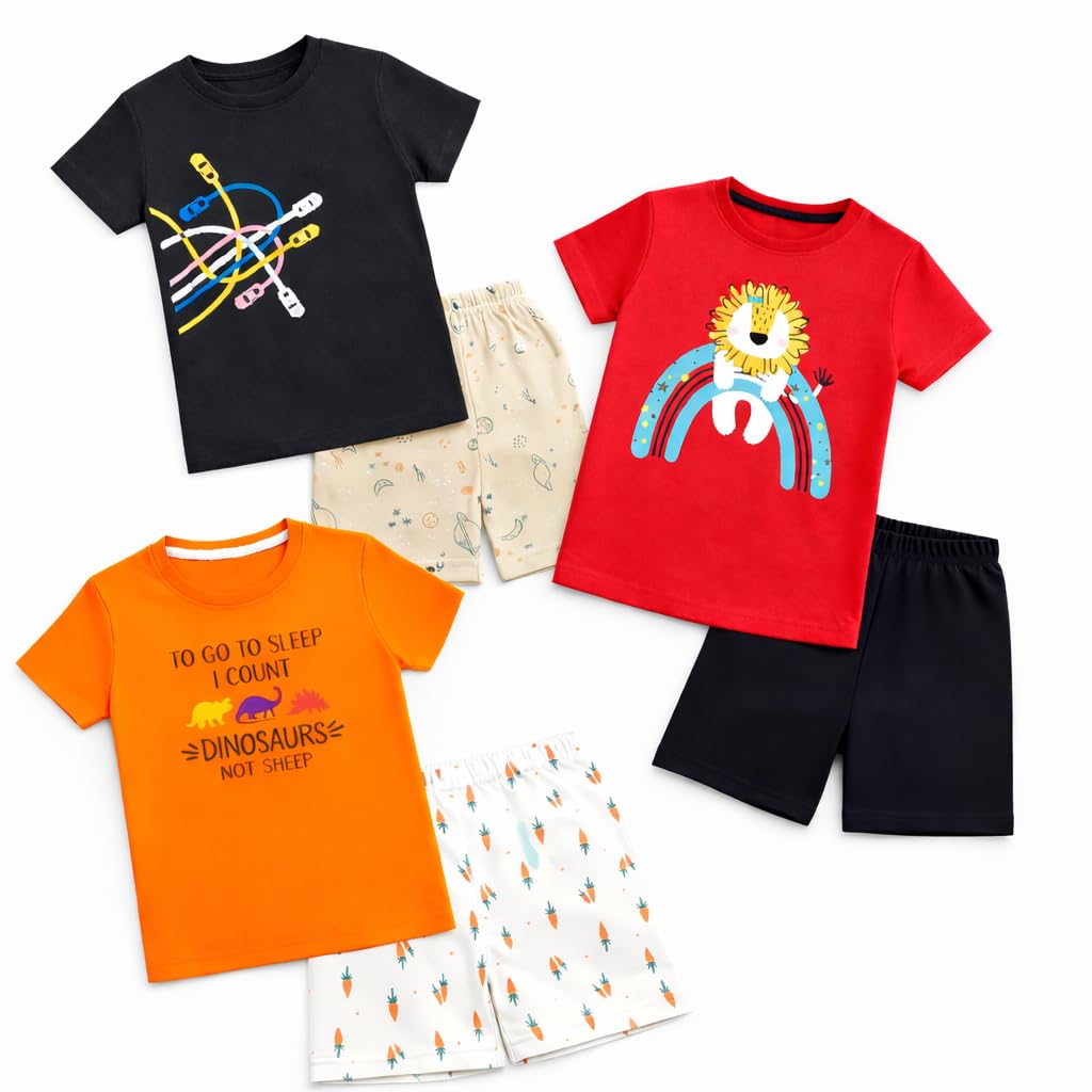 EIO T-shirt and Short Set for Baby Boys Printed Half Sleeves Clothing Set for Kids Comobs - Review, Price and Buying Guide