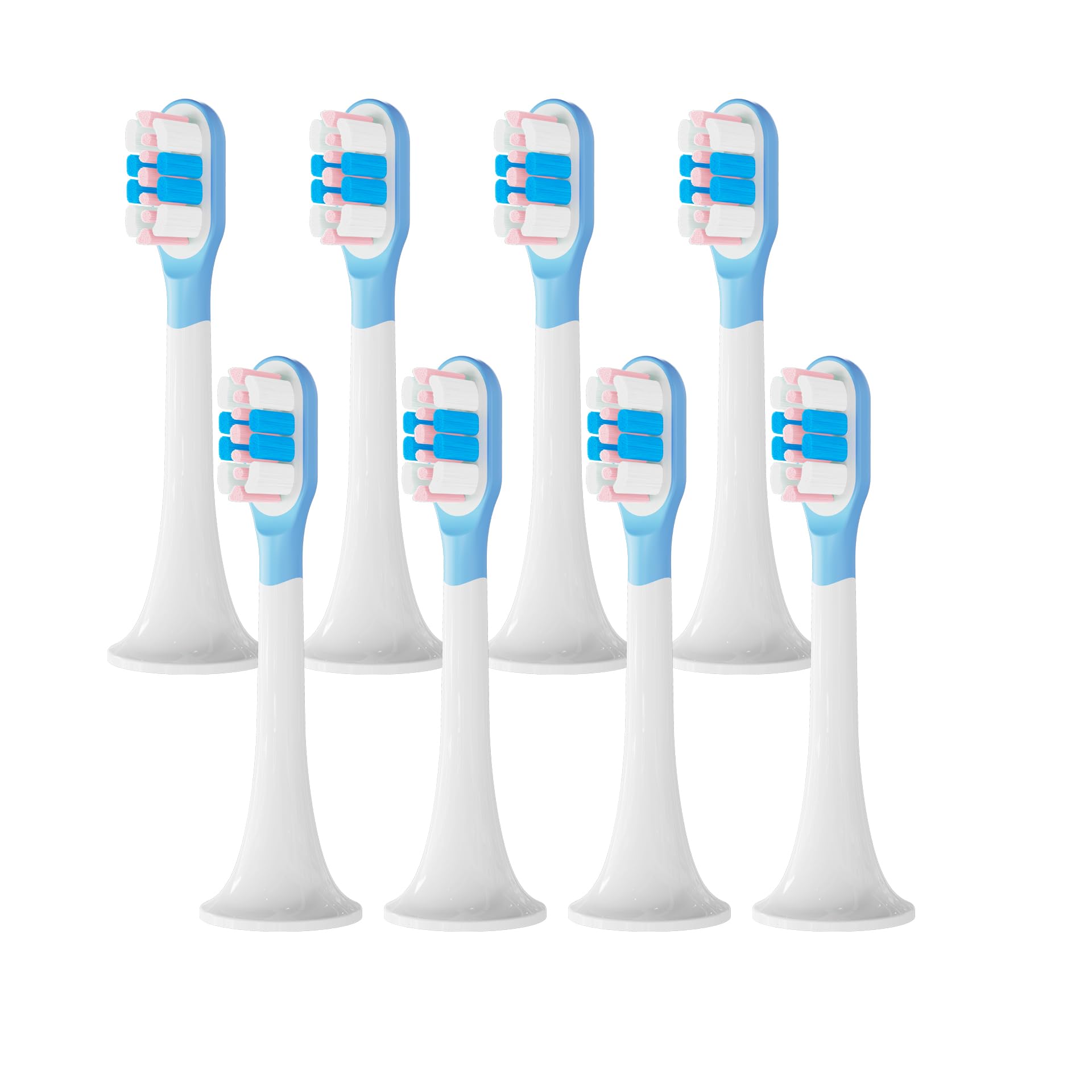 Testine di ricambio compatibili con Xiaomi Mijia T300 T500 Series Sonic Electric Brush Handles 8 PCS (rosa, Medium2)