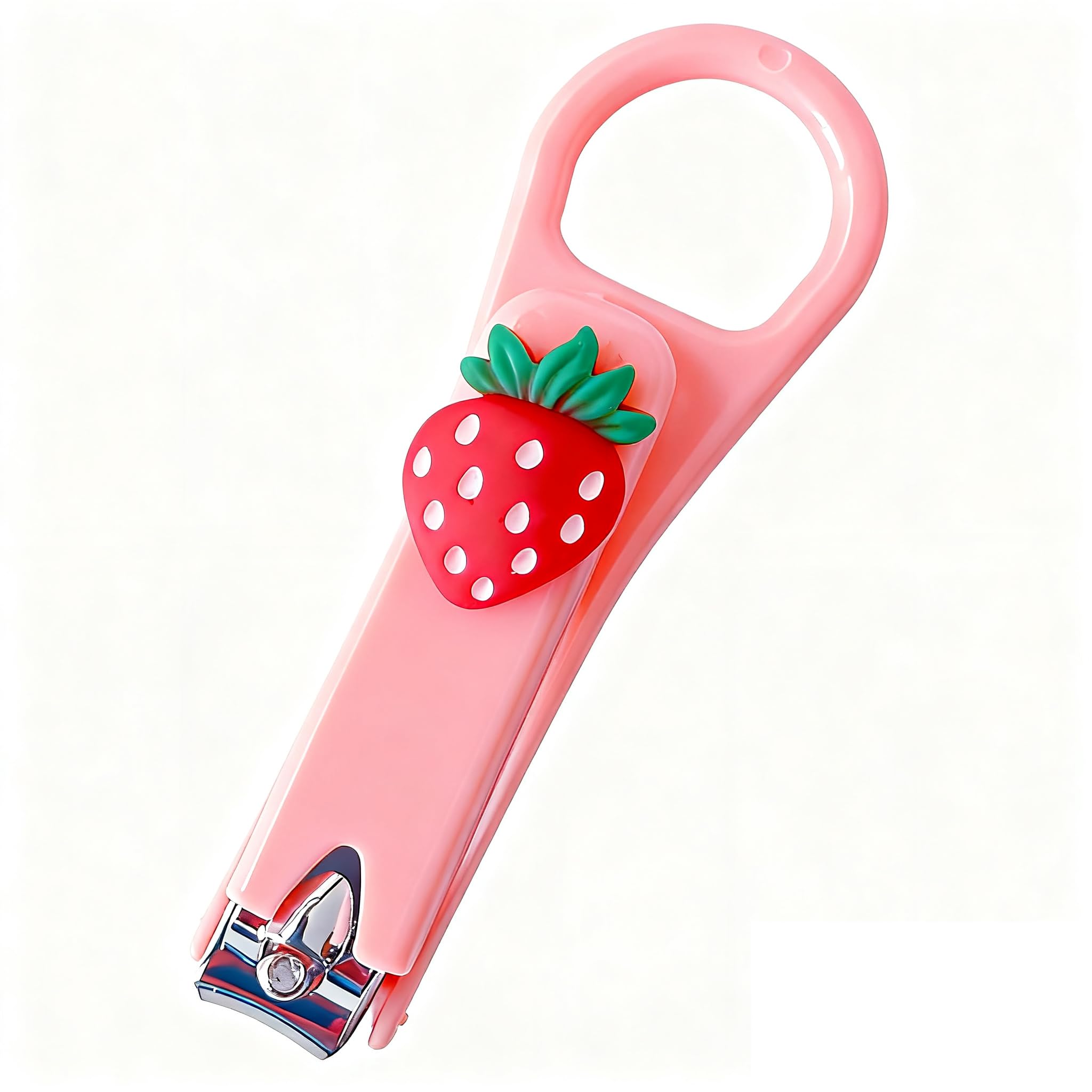 Premium Nail Clippers, Cute Nail Care Kit Sturdy Nail Trimmer Fingernail Clippers for Girls Gift Kids,Strawberry Pink