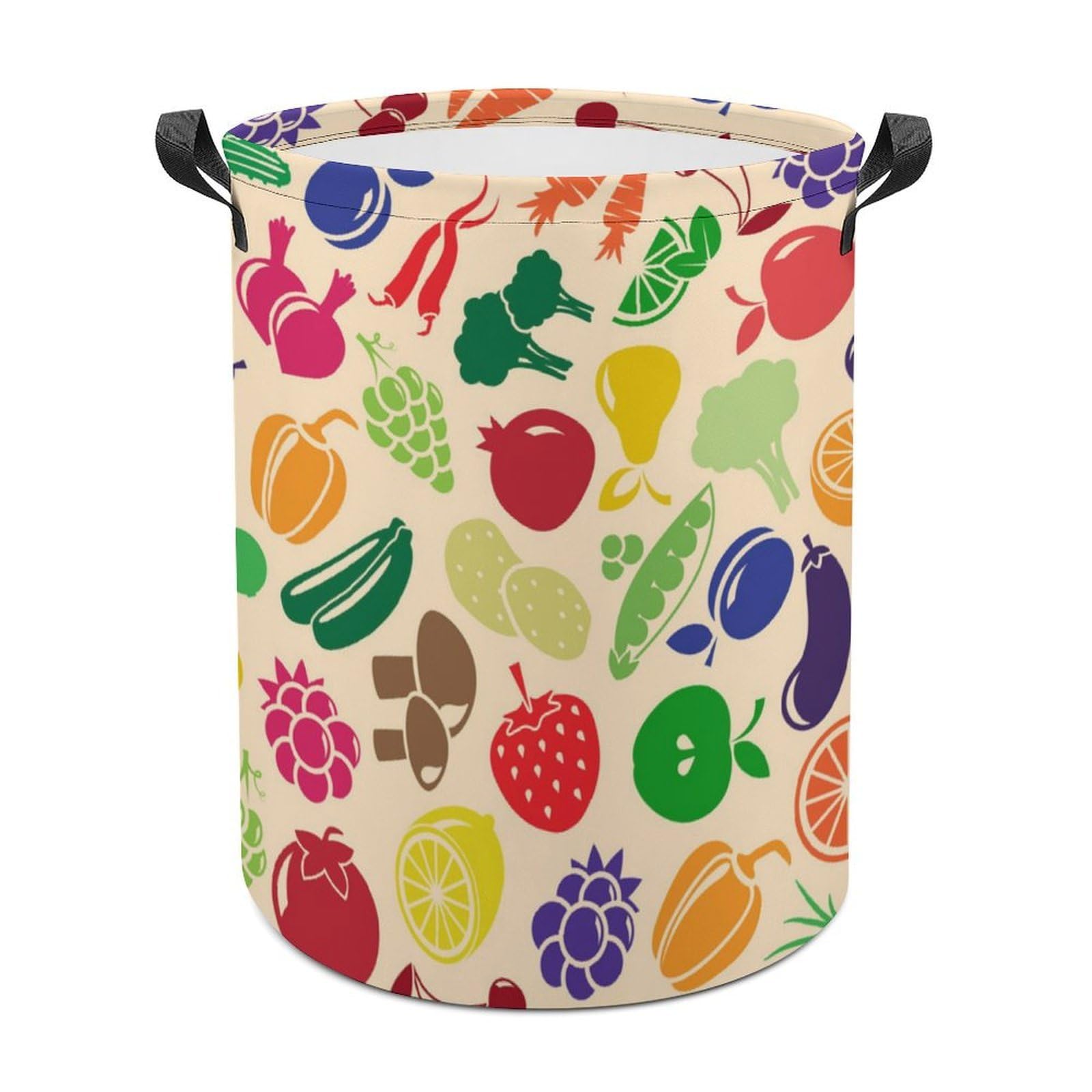 MHYRAC Laundry Hamper, Vegetable And Fruit Laundry Basket, Washing Basket with Handle
