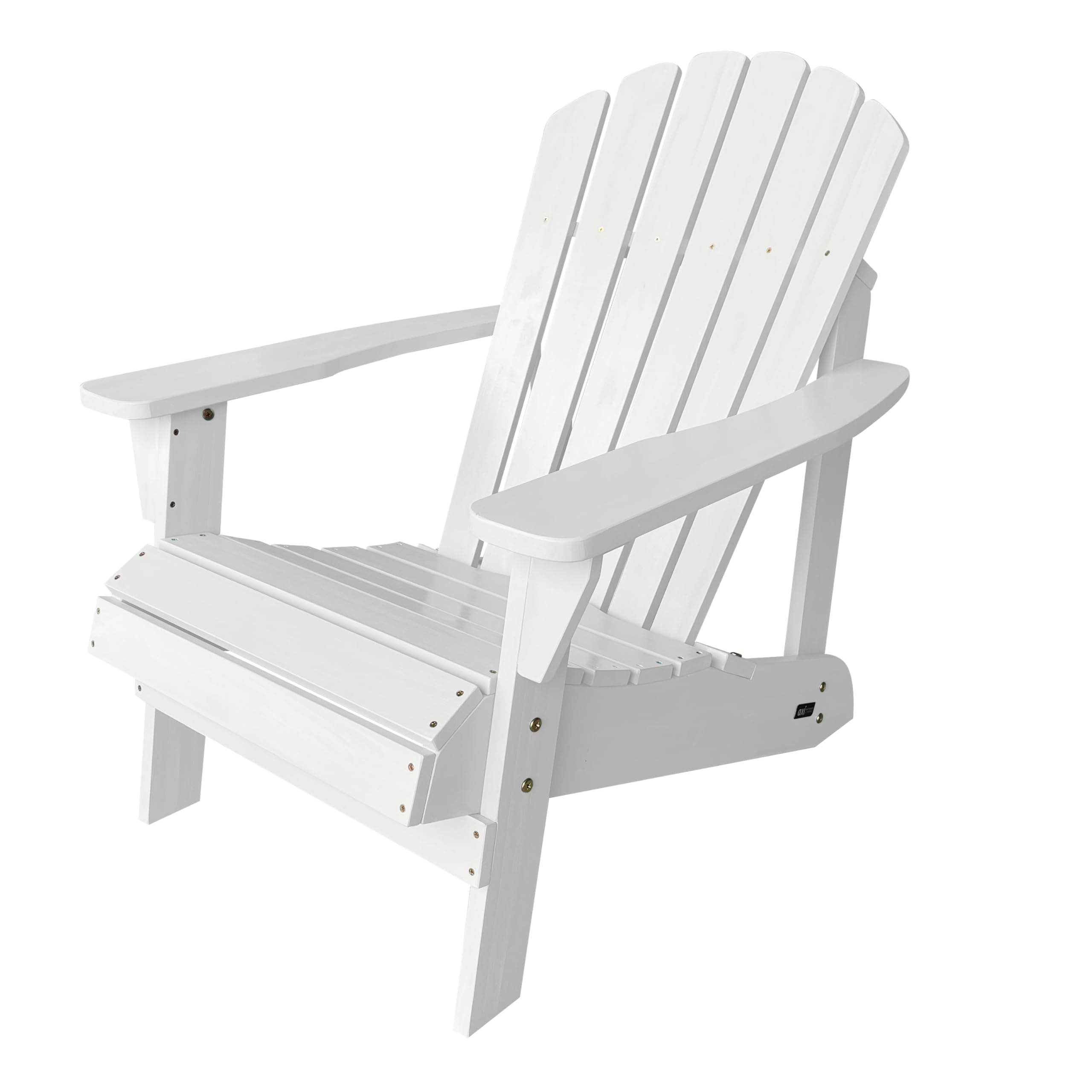 AXI Carmen Adirondackstuhl aus Holz in Weiß | Gartenstuhl/Loungestuhl/Adirondack Stuhl/Chair aus Holz für 1 Person mit Armlehnen & hoher Rückenlehne | 90,5 x 78,4 x 93 cm